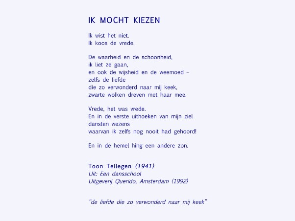 Bericht: Poëzie-Bankje gedicht van de week